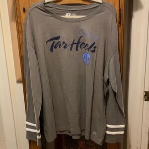 Russell Athletic Gray Tar Heels Long Sleeve Shirt